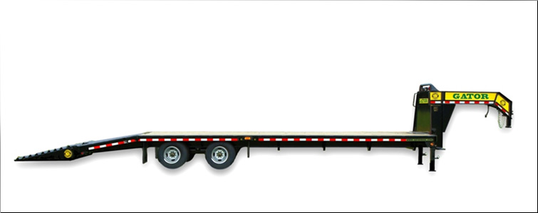 Gooseneck Flat Bed Equipment Trailer | 20 Foot + 5 Foot Flat Bed Gooseneck Equipment Trailer For Sale   Trousdale County, Tennessee